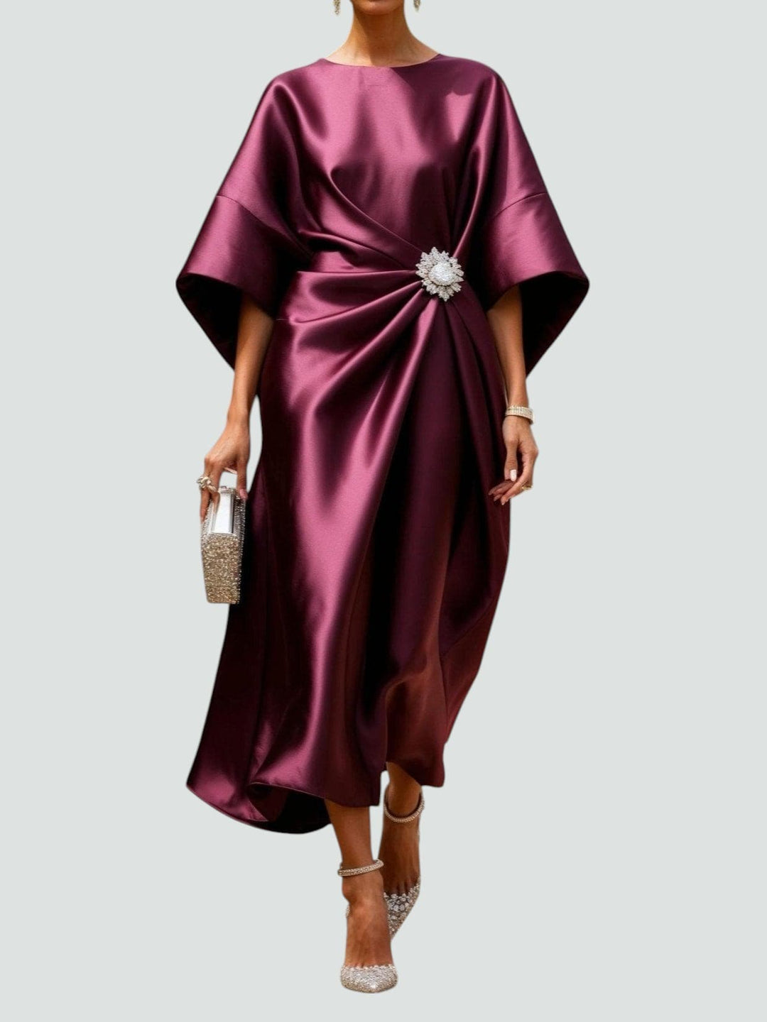 Lona™ Elegant Long Satin Dress