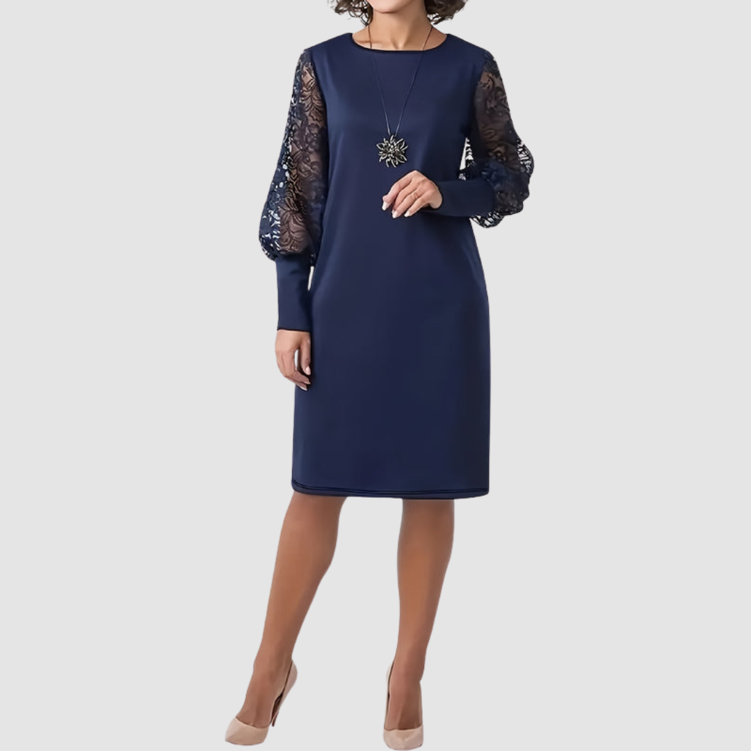 Dolly™ Elegant Floral Lace-Trimmed Dress
