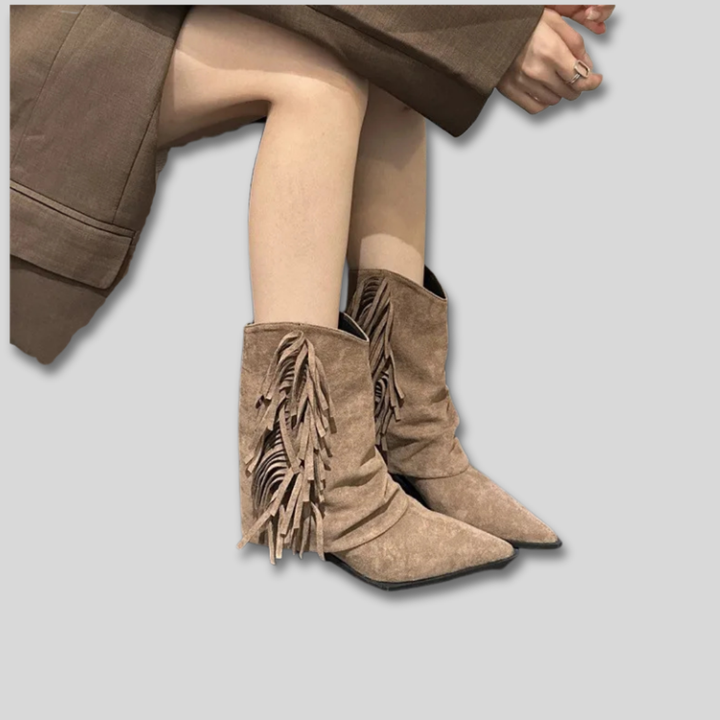 Solange - Suede Western Cowboy Boots