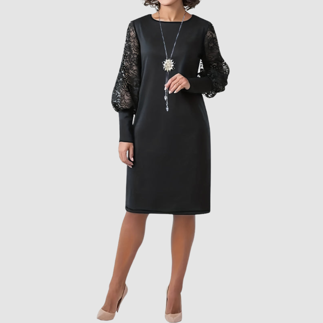 Dolly™ Elegant Floral Lace-Trimmed Dress