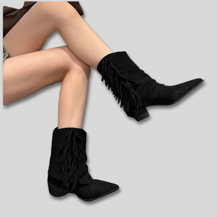 Solange - Suede Western Cowboy Boots
