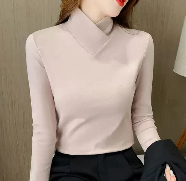 Sherie™ Elegant High-Neck Sweater